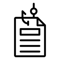 Data theft icon representing phishing attacks and cybercrime involving online fraud.