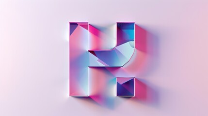 Innovative H logo with a 3D effect and minimalistic design elements