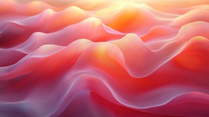 Obraz premium Contemporary Abstract Wave Background: Featuring Fluid Wave Designs and Elegant Gradient Effects, Ideal for Creative Projects and High-Quality Visual Displays Generative AI