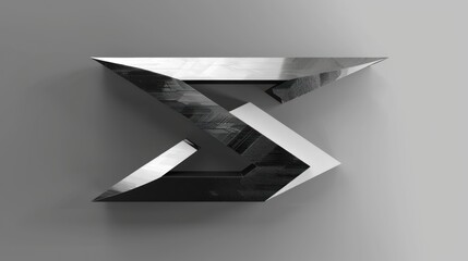 Minimalist futuristic B logo with sharp lines and modern angles