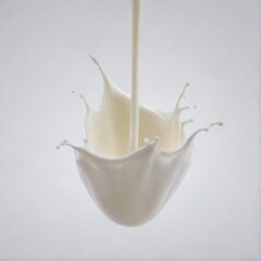 photography of milk splash in motion isolated on white background
