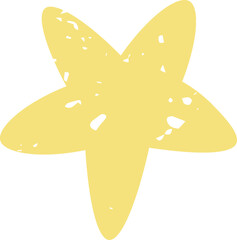 Star With Grunge Pattern