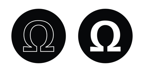 Vector Omega Icon Symbols Illustration