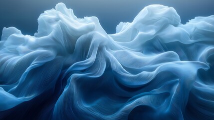 Obraz premium Abstract Blue Wavy Background Design