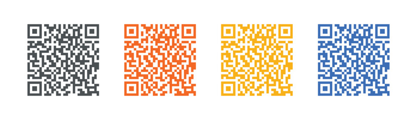 Vector QR Barcode Scanner Icon In Multiple Color