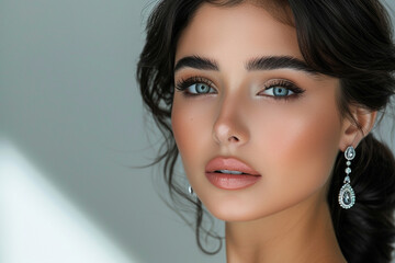 A Beautiful Woman with an Exquisite Jewellery, Embodying Beauty, Sophistication, and Cultural Grace in Modern Fashion