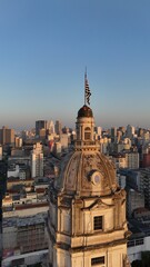 S&atilde;o Paulo, Brazil, skyline, historic dome, sunset, cityscape, S&atilde;o Paulo flag, architecture, urban photography, aerial view, Brazilian landmarks, downtown, old building, metropolitan, Brazilian culture