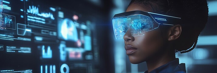 Cybersecurity expert employs AR in holographically analyzing threats.