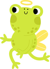 Cute Frog Angel Character