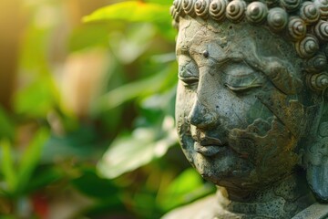 Fototapeta premium A detailed view of a statue depicting a human figure, suitable for use in various contexts including art, culture, and education