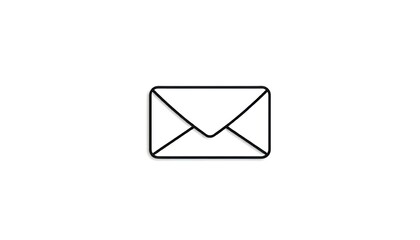 Computer email icon on a white background