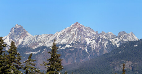 Mountain ridge in Cascadia Mountains Washington State USA