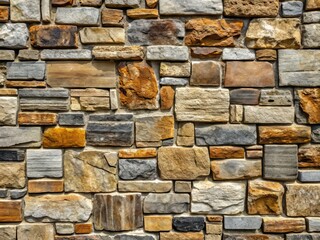 Obraz premium An accurate, high-resolution depiction of a natural stone wall with varying shades of gray and brown, highlighting the rough, tactile texture.