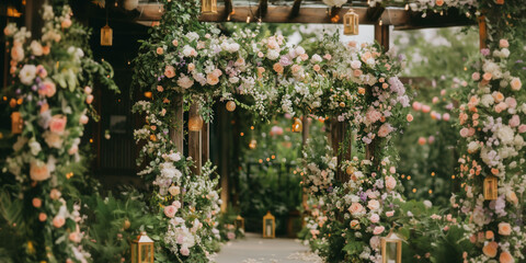 Garden Wedding Decoration Background