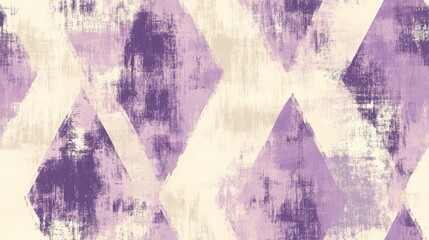 This modern and artistic geometric design features a blend of distressed lilac and beige tones, making it a perfect choice for spring decor and various textiles to freshen up your space this season