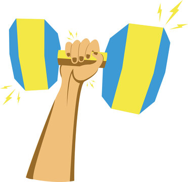 Illustration of a burbell lifting sport