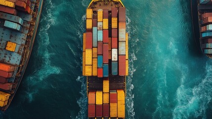 Freight business background with industry-specific graphics and elements, ideal for creating professional and informative visuals. Generative AI