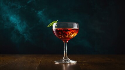 vermouth cocktail/alcoholic drink isolated in aesthetic background