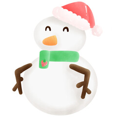 snowman with christmas gift