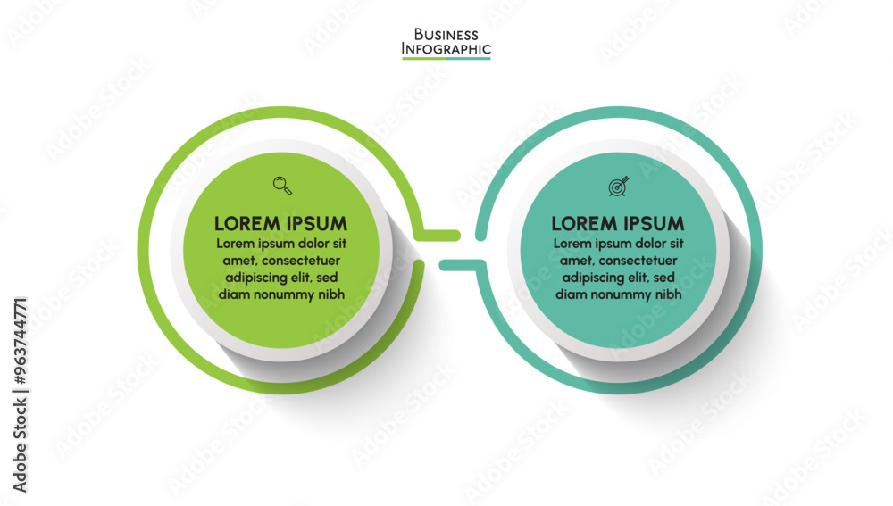 Wall mural business data visualization. timeline infographic icons designed for abstract background template mi