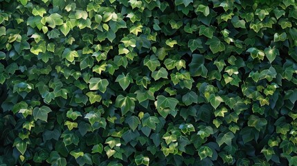 Wall covered in green leaves