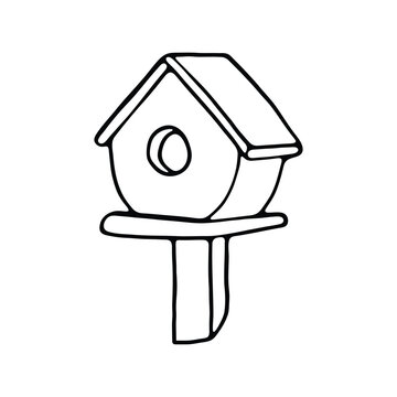 recommend clip art: hand-drawn illustration bird house