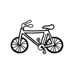 illustration of a bicycle, featuring clean and simple lines