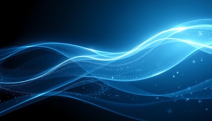 Cosmic Light Waves Gracefully Flowing Through a Dark, Particle-Filled Void