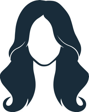 recommend clip art: Women hairstyle icon: hair and beauty style symbol