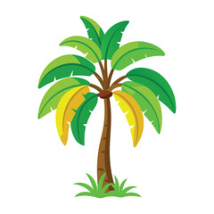 banana tree vector