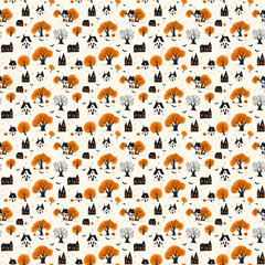 Halloween Seamless texture pattern