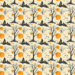 Halloween Seamless texture pattern