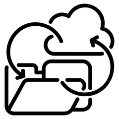 Backup line style icon