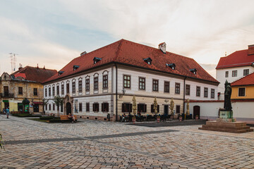 Baroque town of Varazdin square view, northern Croatia Varazdin Croatia 10.07.24