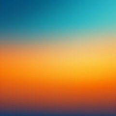 Minimalist Blurred Background with Gradient Colors of Orange and Sky Blue - Simple and Colorful Design