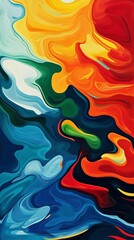 Abstract vibrant swirling colors