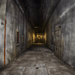 scary prison illustration background