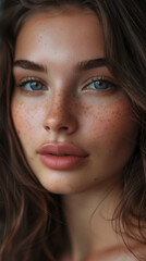 Fototapeta premium Portrait of Beautiful Wome, Skincare Model