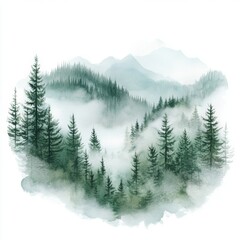 Fototapeta premium Misty Mountain Forest
