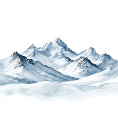 Naklejka premium Snowy Mountain Range