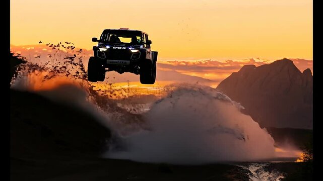 off road vehicle in desert
