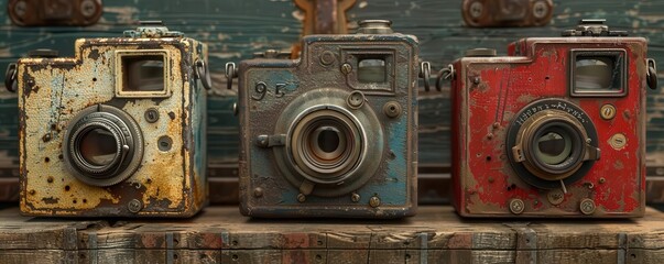 Vintage cars with classic designs, vintage style, automotive nostalgia