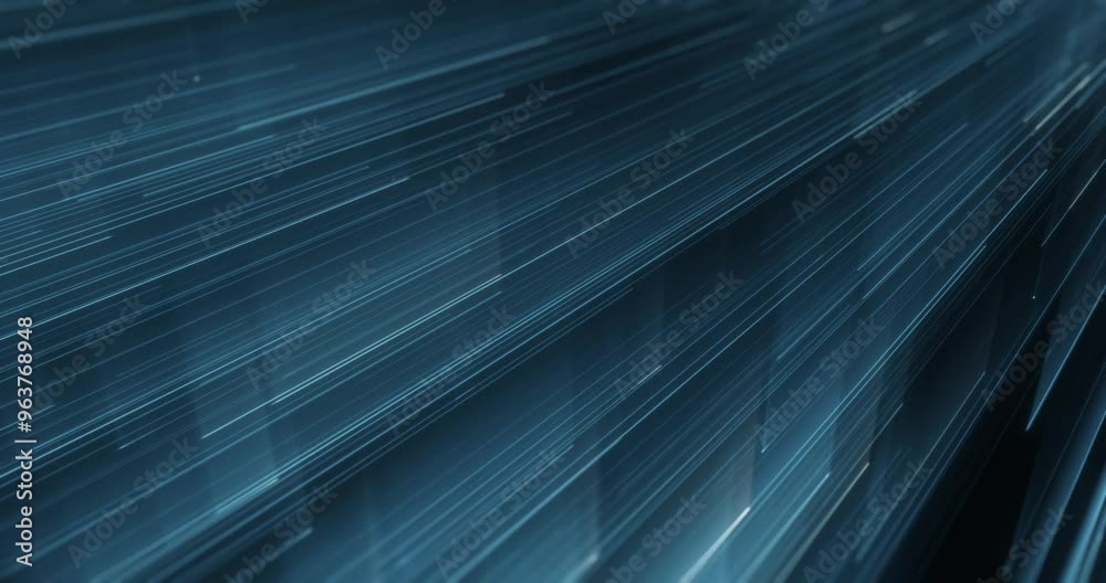 Wall mural digital frontier in this futuristic cyberspace. abstract lines of blue light weave a network of mode
