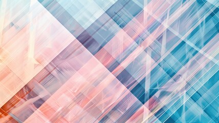 Fototapeta premium Abstract geometric background with blend of blue and pink hues in diagonal pattern