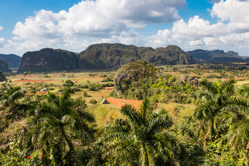 Cuba,Vinales Valley, Vinales Valley National Monument. Landscapes, vistas and tobacco region of Cuba. 2016-03-27