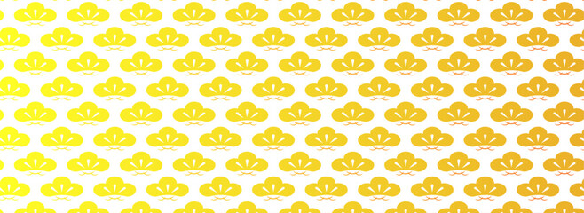 和柄背景の金の松模様の和風年賀状壁紙