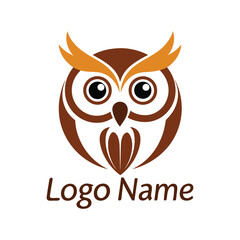 vector beautiful owl logo design