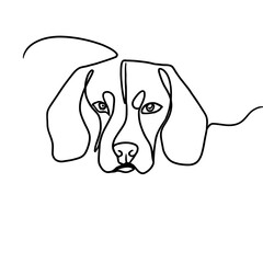 Basset Hound Line Art