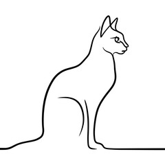line drawing of Cat