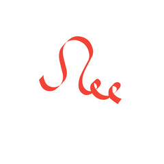 red confetti ribbon line